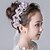 abordables Niño Tocados-Linda princesa boda tocado flor boda accesorios para el cabello perla diamantes de imitación diadema nupcial boda tiaras para niña de las flores y mujeres