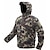 cheap Hunting Clothing-Men&#039;s Hoodie Jacket Hoodie Camouflage Hunting Jacket Outdoor Thermal Warm Waterproof Windproof Fast Dry Autumn / Fall Winter Camo Jacket Camping / Hiking Hunting Fishing Navy Jungle camouflage Desert