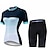 cheap Cycling Clothing-CAWANFLY Women&#039;s Short Sleeve Cycling Jersey with Shorts Winter Summer Spandex Lycra Black+White Geometic Bike Clothing Suit 3D Pad Quick Dry Back Pocket Sports Patterned Mountain Bike MTB Road Bike