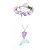 cheap Kids&#039; Headpieces-2pcs Kids / Toddler Girls&#039; Active / Sweet Holiday / Birthday Party Blue Floral Flower Polyester Hair Accessories Blue / Purple / Blushing Pink One-Size Fit In Mermaid Swimwear