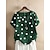 cheap Plus Size Tops-Women&#039;s Plus Size Tops Graphic Daisy Blouse Shirt Round Neck Short Sleeve Spring Summer Cute Navy Red Wine Green Big Size L XL 2XL 3XL 4XL