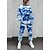 cheap Two Piece Sets-Women&#039;s Sweatshirt Tracksuit Pants Sets Tie Dye Drawstring Print Going out Casual Daily Streetwear Cinched Long Sleeve Crew Neck White Fall &amp; Winter