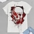 cheap Plus Size Tops-Women&#039;s Plus Size Tops T shirt Tee Graphic Skull Short Sleeve Print Basic Crewneck Cotton Spandex Jersey Daily Holiday Spring Summer White