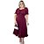 preiswerte Kleider in Übergröße da Donna-Damen Übergröße Glatt A Linie Kleid Quadratischer Ausschnitt Kurzarm Klassisch Sommer Maxikleid Kleid