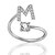 cheap Rings-letter sliver rings initial alphabet a-z 26 letters adjustable rings for women  open rings