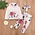 cheap Bottoms-3 Pieces Baby Vintage Girls&#039; Cotton Daily Floral Print Rose Print Regular Long Sleeve Hoodie &amp; Pants Clothing Set White / Fall / Spring