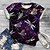 cheap Plus Size Tops-Women&#039;s Plus Size Tops T shirt Graphic Animal Print Short Sleeve Crewneck Basic Spring Summer Purple Gray Green Big Size XL XXL 3XL 4XL 5XL
