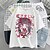 billige Cosplay til hverdagsbrug-Inspireret af Grunge Cosplay Cosplay kostume T-shirt 100% Polyester Trykt mønster T恤衫 Til Dame / Herre