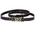 cheap Belts-wholesale double buckle black and brown retro thin belt, decorative skirt, all-match small waist seal, two-layer cowhide leather female belt