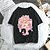 preiswerte Tägliche Cosplay Kostüme-gotisch Cosplay Cosplay Kostüm T-Shirt-Ärmel Anime Bedruckt Harajuku Grafik Kawaii T-shirt T-Shirt Für Herren Damen Erwachsene
