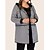 cheap Plus Size Outerwear-Women&#039;s Plus Size Coat Plain Work Hooded Long Sleeve Fall &amp; Winter Long Black Red XL XXL 3XL 4XL 5XL