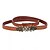 cheap Belts-wholesale double buckle black and brown retro thin belt, decorative skirt, all-match small waist seal, two-layer cowhide leather female belt