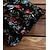 billige Toppe i plusstørrelse-Dame Plus størrelse Toppe Bluse Skjorte Blomstret Halvlange ærmer Rund hals Polyester Afslappet Efterår Forår Sort / Plusstørrelser / Plusstørrelser