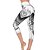 cheap Exercise, Fitness &amp; Yoga Clothing-21Grams® Women&#039;s Yoga Pants High Waist Capri Leggings Floral / Botanical Tummy Control Butt Lift White Fitness Gym Workout Running Winter Sports Activewear High Elasticity