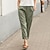 abordables Pantalones Mujer-Mujer Pantalones de lino Normal Lino Artificial Sencillo Color sólido Blanco Verde Trébol Básico Media cintura Hasta el Tobillo Diario Fin de semana Verano Primavera &amp; Otoño