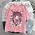 abordables Disfraces de Cosplay diario-Inspirado por Grunge Cosplay Traje de cosplay T-Shirt 100% Poliéster Estampado Camiseta Para Mujer / Hombre