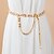 abordables Belts-Mujer Cadena Dorado Fiesta Vestido Discoteca Cinturón Color sólido / Perla Artificial / Invierno / Primavera / Vintage / Legierung
