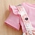 preiswerte Bottoms-3-Stücke Baby Mädchen Aktiv Kleidungsset Baumwolle Rosa Blumen Bedruckt Standard Kurzarm / Sommer