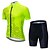 baratos Roupas Para Ciclismo-jérsei de ciclismo masculino com babador conjunto preto de manga curta para bicicleta
