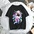 billige Cosplay til hverdagsbrug-Gotisk Cosplay Cosplay kostume T-shirt Anime Trykt mønster Harajuku Grafisk Kawaii T恤衫 T-shirt Til Herre Dame Voksne