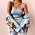 cheap Two Piece Sets-Women&#039;s Basic Butterfly Daily Two Piece Set Hooded Pant Sweatshirt Pants Sets Drawstring Print Tops