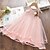 cheap Girls&#039; Dresses-Kids Little Dress Girls&#039; Solid Colored Print Blushing Pink Knee-length Sleeveless Basic Dresses Summer Regular Fit