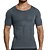 cheap Exercise, Fitness &amp; Yoga Clothing-Men&#039;s Crew Neck Yoga Top Summer Gray Royal Blue Yoga Fitness Gym Workout Spandex Tee Tshirt Top Short Sleeve Sport Activewear Stretchy Quick Dry Breathable Comfortable Slim