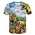 abordables T-shirts et chemises pour garçons-T-shirt Garçon Enfants Manches Courtes Dinosaure 3D effet Animal Imprimé Vert-de-gris Enfants Hauts Eté Actif Usage quotidien Standard 4-12 ans
