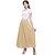 abordables Skirts-jupe femme une ligne swing maxi vintage jupe couleur unie plissée taille haute mode élégant quotidien m l xl