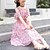 preiswerte Kleider für Mädchen-Kinder Wenig Mädchen Kleid Blume Sommerkleid Festtage Rosa Chiffon Knielang Ärmellos Süß Kleider Sommer