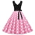 cheap Vintage Dresses-Elegant Retro Vintage 1950s Ball Gown Cocktail Dress Dress Flare Dress Knee Length Gentlewoman Women&#039;s Polka Dot A-Line V Neck Normal Carnival Dailywear Casual Evening Party Adults&#039; Dress Spring