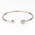 cheap Bracelets-oneon rose gold bangle for women cuff bangle bracelet adjustable open wire bracelets for ladies girls
