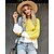 cheap Hoodies &amp; Sweatshirts-Women&#039;s Sweater Plaid / Check Long Sleeve Sweater Cardigans U Neck Yellow Black Apricot
