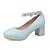 cheap Kid&#039;s Shoes-Girls&#039; Heels Flower Girl Shoes Tiny Pumps For Kids Women Princess Shoes Cosplay PU Leather Daisy Flower  Ankle Buckle Strap White Blue Pink Spring Summer
