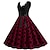 cheap Vintage Dresses-Elegant Retro Vintage 1950s Ball Gown Cocktail Dress Dress Flare Dress Knee Length Gentlewoman Women&#039;s Polka Dot A-Line V Neck Normal Carnival Dailywear Casual Evening Party Adults&#039; Dress Spring