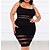 cheap Plus Size Dresses-Women&#039;s Plus Size Dress Sheath Dress Knee Length Dress Sleeveless Plain Spring Summer Black L XL 2XL 3XL 4XL