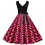 cheap Vintage Dresses-Elegant Retro Vintage 1950s Ball Gown Cocktail Dress Dress Flare Dress Knee Length Gentlewoman Women&#039;s Polka Dot A-Line V Neck Normal Carnival Dailywear Casual Evening Party Adults&#039; Dress Spring