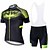 abordables Vêtements de cyclisme-Cuissard à bretelles en jersey pour hommes ensembles noirs vêtements de vélo à manches courtes