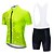 economico Abbigliamento da ciclismo-pantaloncini con bretelle in jersey da ciclismo da uomo set neri abbigliamento bici manica corta