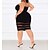cheap Plus Size Dresses-Women&#039;s Plus Size Dress Sheath Dress Knee Length Dress Sleeveless Plain Spring Summer Black L XL 2XL 3XL 4XL