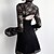 billige Vintage kjoler-Gotisk Lolita Steampunk Party-kostyme Dame V-hals Karneval Fest Stevnemøte Sommer