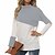 cheap Sweaters-Women&#039;s Sweater Color Block Knitted Long Sleeve Regular Fit Sweater Cardigans Fall Turtleneck Khaki Light gray Dark Gray