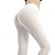 preiswerte Yoga-Leggings-Damen Yogahose Bauchkontrolle Kolbenheber 4-Wege-Stretch Scrunch Butt Rüschen Butt Lifting Jacquard Yoga Fitness Fitnesstraining Hoher Taillenbund Leggings Unten Weiß Schwarz Grün Winter Sport / Dünn