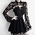 preiswerte Vintage-Kleider-Gotische Lolita Steampunk Partykostüm Damen V Ausschnitt Karneval Party Verabredung Sommer