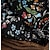 abordables Tops de talla grande-Mujer Talla extra Tops Blusa Camisa Floral Media Manga Escote Redondo Poliéster Casual Otoño Primavera Negro / Talla Grande / Talla Grande