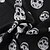 abordables Écharpes &amp; Bandanas-Écharpes en mousseline de soie Femme Vacances Noir et blanc Écharpe Crânes / Mousseline de soie / Polyester