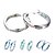 abordables Boucles d&#039;Oreille-opale ronde colorée exagérée boucles d&#039;oreilles bijoux en forme de c pierre blanche australienne