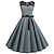 baratos Fantasias &amp; Cosplay-Retro Vintage Hepburn Vestido Coquetel Vestido antigo Vestidos Vestido Flare Audrey Hepburn Mulheres Adulto Jacquard Cosplay Ocasiões Especiais Linha A Normal Carnaval Casual Social Vestido Todas as