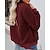 cheap Coats &amp; Trench Coats-Women&#039;s Teddy Coat Spring &amp;  Fall Winter Street Daily Regular Coat Warm Sports Regular Fit Sporty Casual Jacket Long Sleeve Oversized Solid Colored Blushing Pink Wine Army Green / Cotton Blend