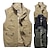 cheap Outdoor Clothing-Men&#039;s Sleeveless Fishing Vest Hiking Vest Outerwear Trench Coat Top Outdoor Autumn / Fall Spring Windproof Quick Dry Lightweight Breathable ArmyGreen khaki Dark Blue Fishing Climbing Camping / Hiking